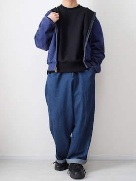 「act'm（アクトム）のアイテム（シューズ）」を使った、れおさん（メンズ・162cm）の冬コーディネート
