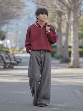 「ROCHEM（ローシェン）のアイテム」を使った、れおさん（メンズ・160cm）の冬コーディネート