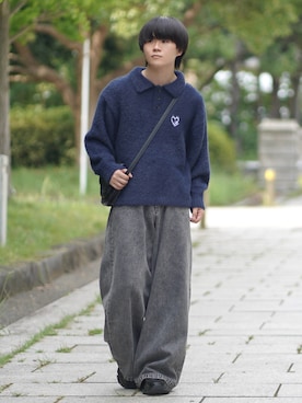 「アイテム（ローファー）」を使った、れおさん（メンズ・160cm）の夏コーディネート