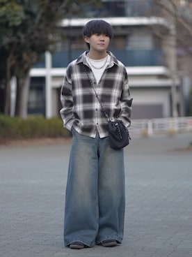 「CPCM（シーピーシーエム）のアイテム」を使った、れおさん（メンズ・160cm）の冬コーディネート