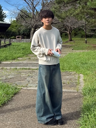 「Clarks(クラークス)のWallabeeEVO WP / ワラビーエヴォウォータープルーフ(モカシン/デッキシューズ)」を使った、れおさん(メンズ・160cm)の秋コーディネート