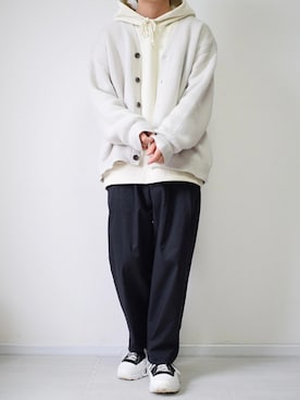 「RUUBON（ルーボン）のアイテム（その他パンツ）」を使った、れおさん（メンズ・162cm）の春コーディネート