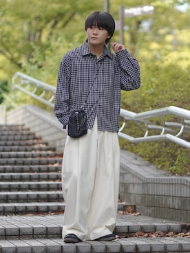 「アイテム（バッグ）」を使った、れおさん（メンズ・160cm）の秋コーディネート