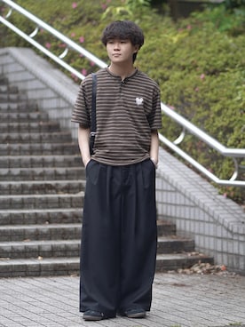 「ROCHEM（ローシェン）のアイテム」を使った、れおさん（メンズ・160cm）の春コーディネート