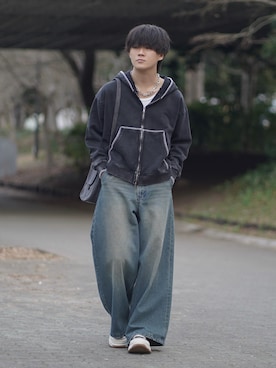 「ROCHEM（ローシェン）のアイテム」を使った、れおさん（メンズ・160cm）の春コーディネート