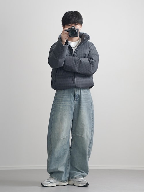 MASONPRINCE ジーンズ ルーズフィット レトロブルー ダメージ加工