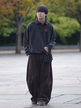 「アイテム（スニーカー）」を使った、れおさん（メンズ・160cm）の秋コーディネート