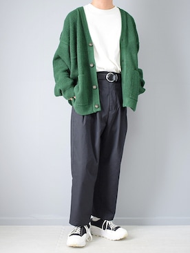 「RUUBON（ルーボン）のアイテム（その他パンツ）」を使った、れおさん（メンズ・161cm）の秋コーディネート