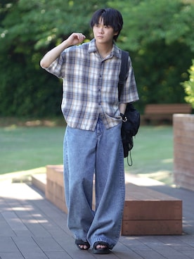 「アイテム（パンツ）」を使った、れおさん（メンズ・160cm・20代）の夏コーディネート