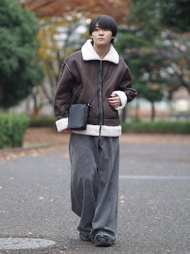 「アイテム（ローファー）」を使った、れおさん（メンズ・160cm・20代）の秋コーディネート