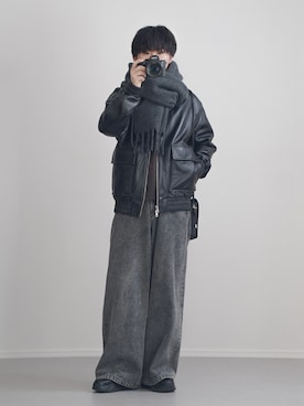 「アイテム（ローファー）」を使った、れおさん（メンズ・160cm・20代）の冬コーディネート