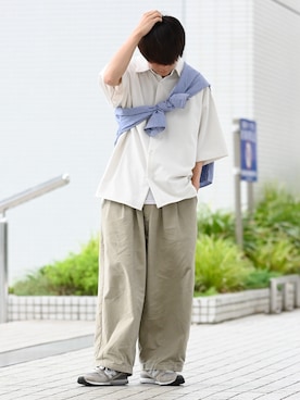 「ADAMASTE（アダマスト）のアイテム」を使った、れおさん（メンズ・160cm）の春コーディネート