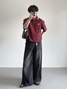 れお｜ROCHEMのポロシャツを使った春参考コーディネート