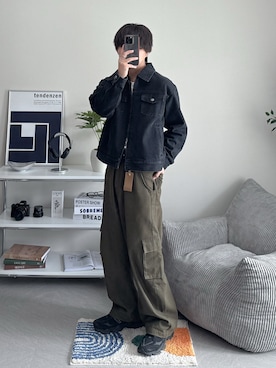「ROCHEM（ローシェン）のアイテム」を使った、れおさん（メンズ・160cm）の秋コーディネート