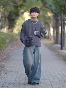 「ROCHEM（ローシェン）のアイテム」を使った、れおさん（メンズ・160cm）の春コーディネート