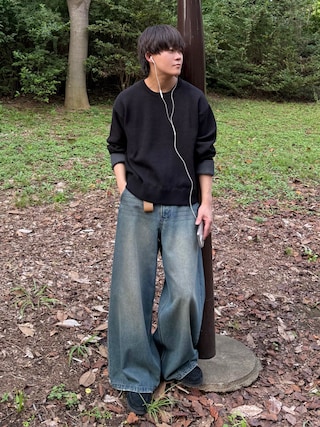 「Clarks(クラークス)のWallabeeEVO WP / ワラビーエヴォウォータープルーフ(モカシン/デッキシューズ)」を使った、れおさん(メンズ・160cm)の秋コーディネート