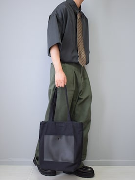 「アイテム（トートバッグ）」を使った、れおさん（メンズ・161cm）の夏コーディネート