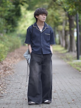 「ROCHEM（ローシェン）のアイテム」を使った、れおさん（メンズ・160cm）の春コーディネート