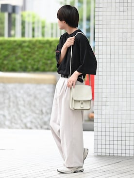 「DEVICE（デバイス）の【WEARISTA こーせ ×DEVICE コラボ】Rename フロントバックル ショルダーバッグ（ショルダーバッグ）」を使った、れおさん（メンズ・161cm）の夏コーディネート