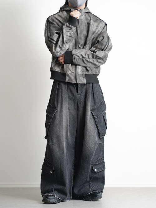 【新品】ROCHEM ヴィンテージ デニムカーゴパンツ ADRER CLEL 新品】ROCHEM ヴィンテージ デニムカーゴパンツ ADRER CLEL 新品