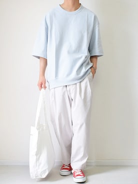 「RUUBON（ルーボン）のアイテム（その他パンツ）」を使った、れおさん（メンズ・162cm）の春コーディネート
