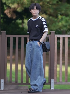 「アイテム（シューズ）」を使った、れおさん（メンズ・160cm）の夏コーディネート