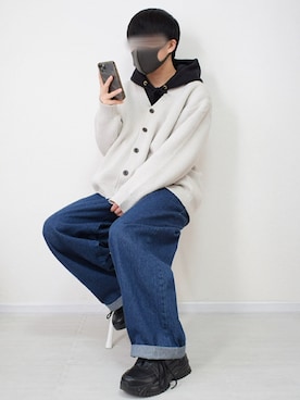「act'm（アクトム）のアイテム（シューズ）」を使った、れおさん（メンズ・162cm）の冬コーディネート