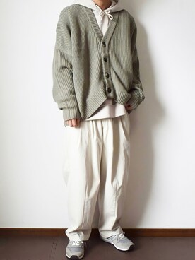 「JUNRED（ジュンレッド）のアイテム（パーカー）」を使った、れおさん（メンズ・162cm）の秋コーディネート