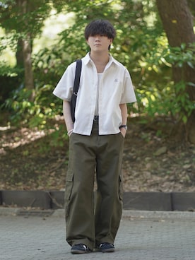 「ROCHEM（ローシェン）のアイテム」を使った、れおさん（メンズ・160cm）の夏コーディネート