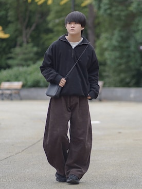 「アイテム（スウェット）」を使った、れおさん（メンズ・160cm）の秋コーディネート