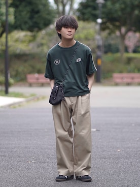 「アイテム（セットアップ）」を使った、れおさん（メンズ・160cm）の春コーディネート