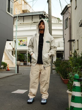 「MANASTASH（マナスタッシュ）のアイテム（パーカー）」を使った、manastash_TERAさん（メンズ・176cm）の冬コーディネート