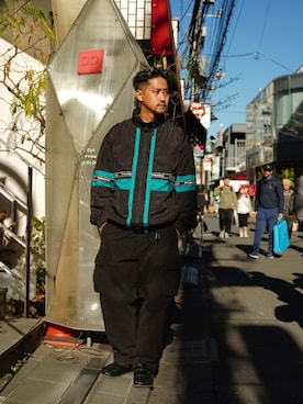 「MANASTASH（マナスタッシュ）のアイテム（カーゴパンツ）」を使った、manastash_TERAさん（メンズ・176cm）の冬コーディネート