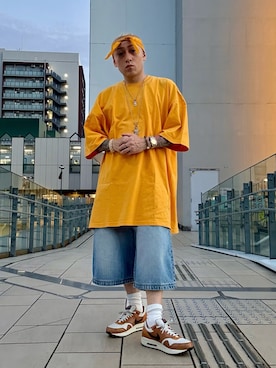 「アイテム（デニムパンツ）」を使った、龍一 (The Loveless)®︎さん（メンズ・168cm）の夏コーディネート