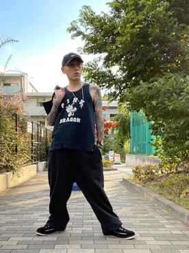 「Original.（オリジナル）のアイテム（アクセサリー）」を使った、龍一 (The Loveless)®︎さん（メンズ・168cm）の夏コーディネート