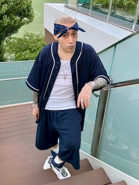 「アイテム（シャツ/ブラウス）」を使った、龍一 (The Loveless)®︎さん（メンズ・168cm）の夏コーディネート