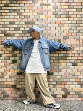 「AIR MAX」｜「アイテム（デニムジャケット）」を使った、龍一 (The Loveless)®︎さん（メンズ・168cm）の夏コーディネート