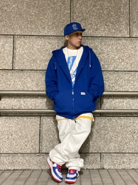 「サッカー」｜「アイテム（帽子）」を使った、龍一 (The Loveless)®︎さん（メンズ・168cm）の冬コーディネート