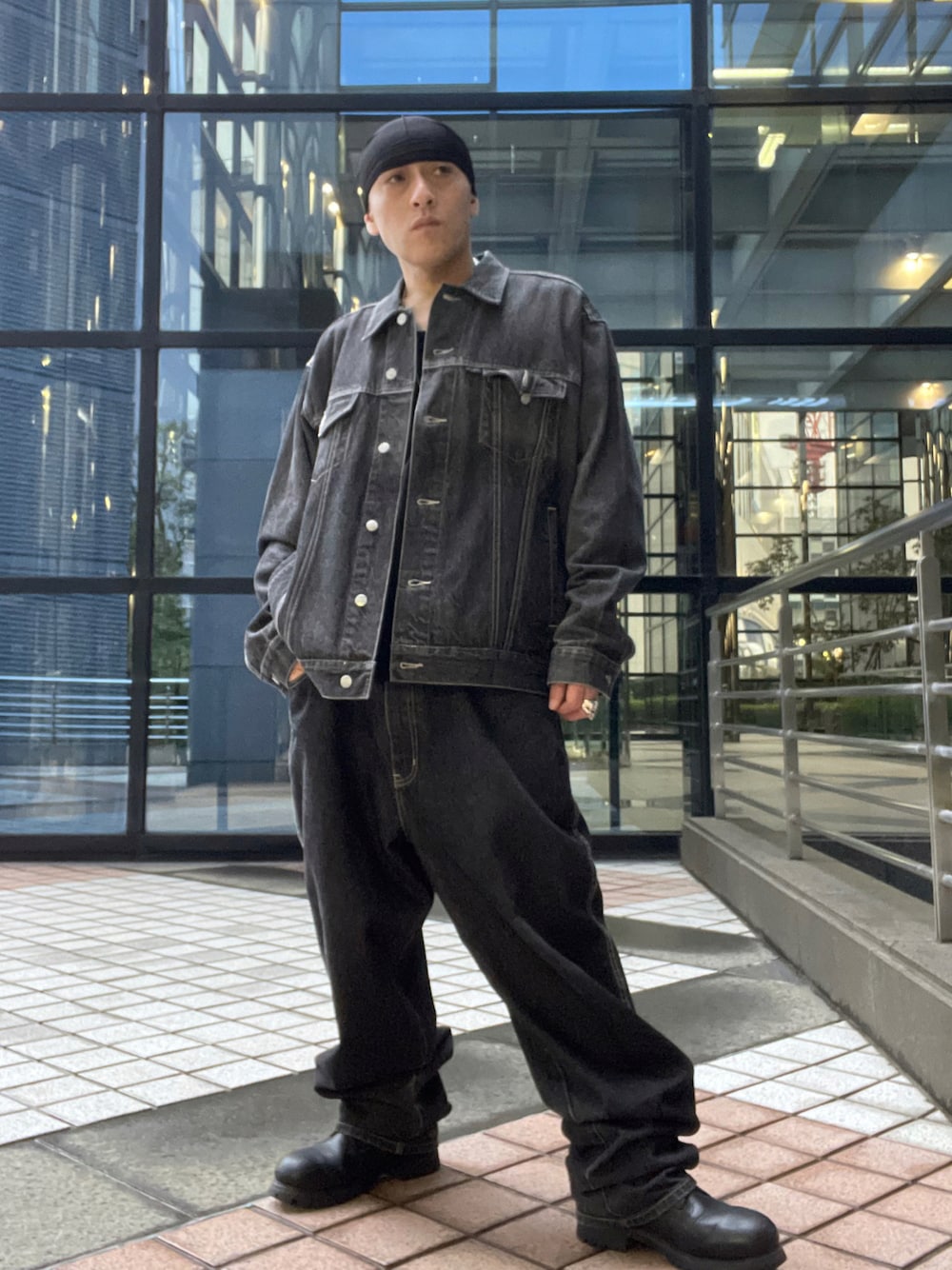 sean john ショーンジョン 濃紺 デニム オーバーオール つなぎ ショーン ジョンセットアップXL