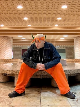 「アイテム（バンダナ/スカーフ）」を使った、龍一 (The Loveless)®︎さん（メンズ・168cm）の秋コーディネート