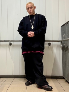 「アイテム（スウェット）」を使った、龍一 (The Loveless)®︎さん（メンズ・168cm）の秋コーディネート