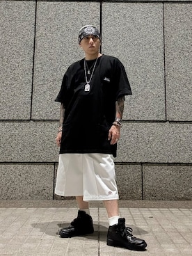 「アイテム（バンダナ/スカーフ）」を使った、龍一 (The Loveless)®︎さん（メンズ・168cm）の秋コーディネート
