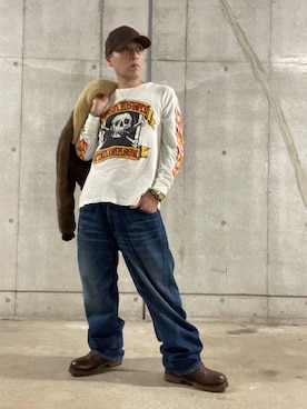 「オールドスクール」｜「アイテム（ミリタリージャケット）」を使った、龍一 (The Loveless)®︎さん（メンズ・168cm）の冬コーディネート