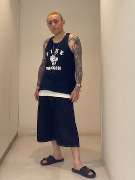 「スポーツサンダル」｜龍一 (The Loveless)®︎さん（メンズ・168cm）の夏コーディネート