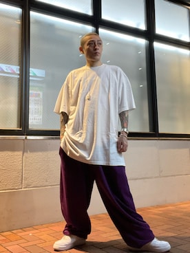 「オールドスクール」｜「アイテム（スウェットパンツ）」を使った、龍一 (The Loveless)®︎さん（メンズ・168cm）の夏コーディネート