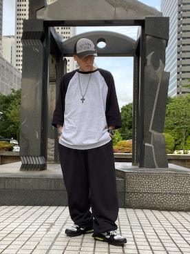 「AIR MAX」｜「アイテム（帽子）」を使った、龍一 (The Loveless)®︎さん（メンズ・168cm）の春コーディネート