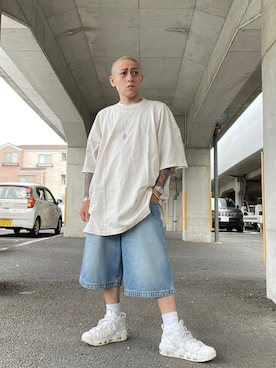 「オフホワイト」｜「アイテム（アクセサリー）」を使った、龍一 (The Loveless)®︎さん（メンズ・168cm）の夏コーディネート