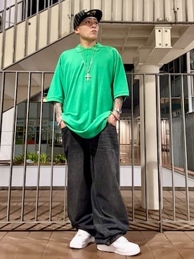 「PRO CLUB （プロクラブ）のアイテム（タンクトップ）」を使った、龍一 (The Loveless)®︎さん（メンズ・168cm）の秋コーディネート