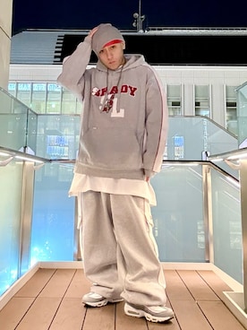 「アイテム（セットアップ）」を使った、龍一 (The Loveless)®︎さん（メンズ・168cm）の冬コーディネート