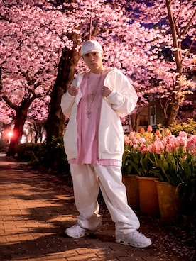 「アイテム（セットアップ）」を使った、龍一 (The Loveless)®︎さん（メンズ・168cm）の春コーディネート